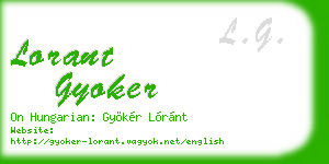 lorant gyoker business card
